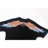 Boylondon T Shirt Training Practice Fashion Slim Wings