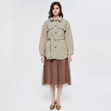 Women Winter Coats Women'S Coat Fall Fashion Casual Long Sleeve With Belt Shirt Coat