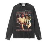 JA Morant Shirt JA Morant Distressed Long-Sleeved T-shirt Vintage Cotton Round Neck Sports