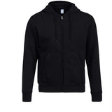 Black Zip Up Hoodie Fall Winter Men's Thickened Pullover Hoodie Sweater Zipper Solid Color Sports Jacket