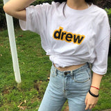 Drew House Drew Loose round Neck Simple All-Match Smiley Face High Street Style Couple T-shirt Men
