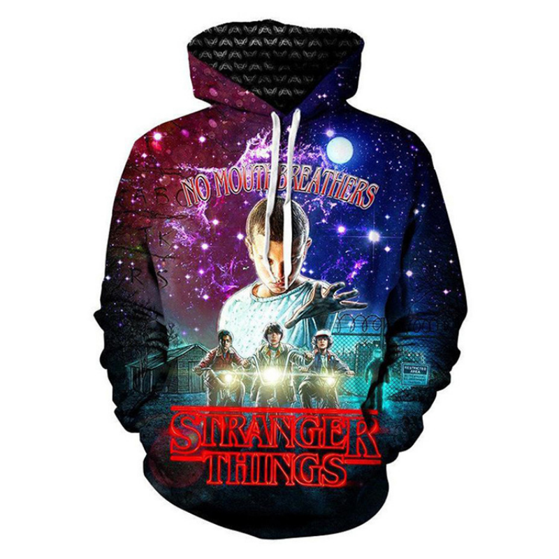 Stranger Things Hoodie 3D Printed Sweater Men's Hoodie Cosplay Anime Peripheral