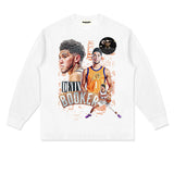 Devin Booker Shirt Devin Booker Printed American Style Loose Heavy Long Sleeve T-shirt round Neck