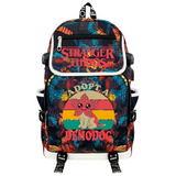 Stranger Things Backpack Printed Backpack USB Charging Schoolbag Computer Bag
