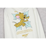 Trendy Brand Men's Youth Jerry Mouse Arrow Print Long Sleeve  Sweater hoodie