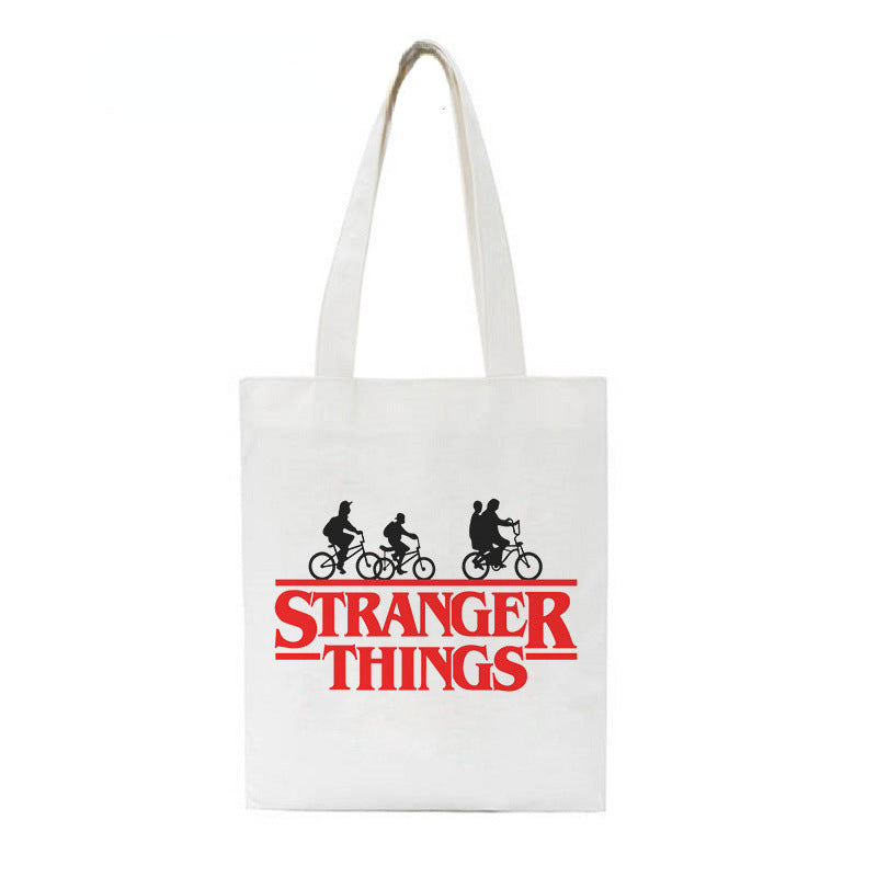 Stranger Things Hellfire Club Handbag Stranger Things Canvas Bag Printing Portable Shoulder Canvas Bag