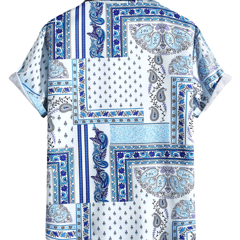 Men Hawaii Shirts Men's Short Sleeve Casual Shirt