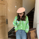 Preppy Aesthetic Sweater Spring and Autumn Coat Loose Autumn Short