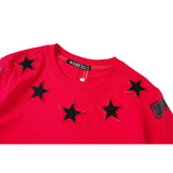 GVC T Shirt 74 Pattern Short Sleeve T-shirt Brand Flocking Embroidery Pentagram Cotton Loose