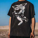 Saint Michael T Shirt Robot Distressed T-shirt Men and Women