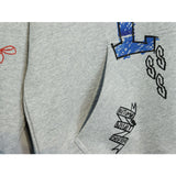 Rhude Hoodie Hand Painted Graffiti Printing Couple Hooded Sweater Hoodie