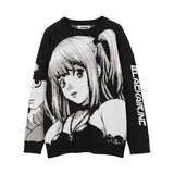Oversized 90S T Shirt Two-Dimensional Sweater Men's Hip Hop National Loose Winter Sweater