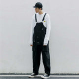 Man Fall Outfits Cargo Pants Overalls Men and Women Teenagers Retro Wide Leg Straight Suspender Worker Pants