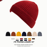 Toboggan Hat Casual Warm Knitting Thread Hat Autumn and Winter Woolen Hat Hip Hop