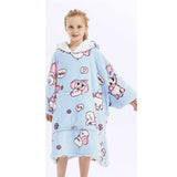 Hoodies Blankets Double-Layer Hoodie Lambswool Loose Sweater Cute Children's Style