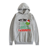 Grinch Hoodie Green Fur Weird Christmas Letter Hooded Men And Women