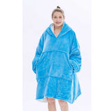 Hoodies Blankets Lambswool Double-Layer Large Size Home Casual Wear Lazy