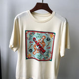 Zodiac Shirts Spring/Summer T-shirt Printed Short-Sleeved T-shirt for Women