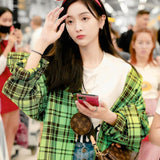 Palm Angels Sweatshirts Angel Plaid Long Sleeve Shirt Men's Loose Shirt Coat