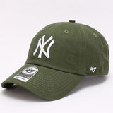 Dodgers and Yankees Baseball Cap Female Soft Top Big Logo NY Embroidery Matcha Green