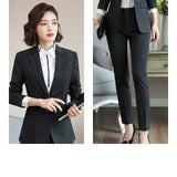 Womens Autumn Uniform Designs Formal Style Office Lady Bussiness Attire Work Suit