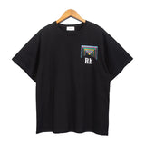 Rhude T Shirt Abstract Tunnel Printed Loose T-shirt