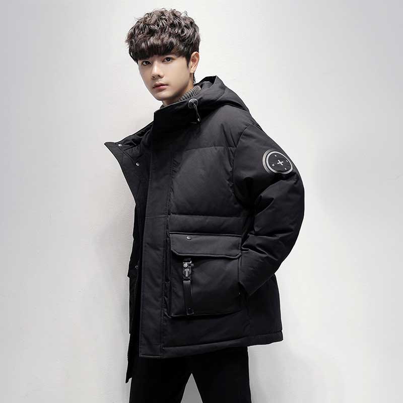 Moose Knuckle Style Down Jacket Down Jacket Male Short Hood Workwear Youth Leisure Fashionable Warm Jacket