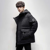 Moose Knuckle Style Down Jacket Down Jacket Male Short Hood Workwear Youth Leisure Fashionable Warm Jacket