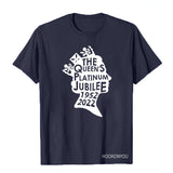 Inspired by Queen's Platinum Jubilee 2022 Elizabeth 70 Years T-shirt round Neck Short Sleeve T-shirt