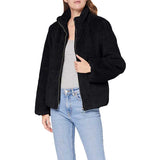 Women Winter Coats Jacket Long-Sleeved Stand Collar Fashion Artificial Fur Solid Color Loose Style