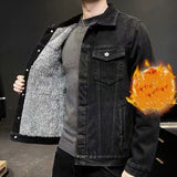 Men Denim Jacket Autumn and Winter Men's Coat Loose Jacket