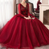 Women's Evening Dress Ball Gown Princess Quinceanera Wedding Dresses Evening Gown Pettiskirt Host Long Costume
