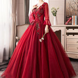Women's Evening Dress Ball Gown Princess Quinceanera Wedding Dresses Evening Gown Pettiskirt Host Long Costume