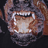 GVC T Shirt Embroidered Dog Head Pattern Pure Cotton Loose Short Sleeve T-shirt Men