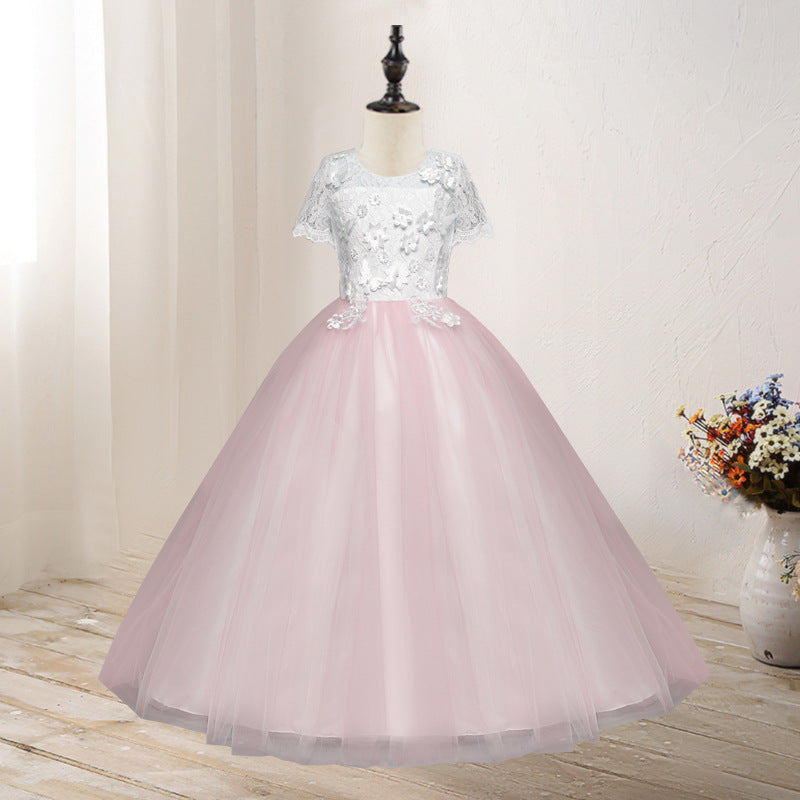 First Communion Dress Vestidos De Primera Comunion Lace Ball Gown Girl Party Princess Pageant Gown Girls' Wedding Dress