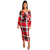 Women Plaid Dress Woman Checkered Bodycon Sexy Dresses Sexy Bandeau Lace-up Striped Dress Nightclub Skirt
