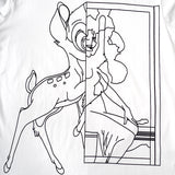 GVC T Shirt Summer Pure Cotton Deer Pattern Loose T-shirt for Women