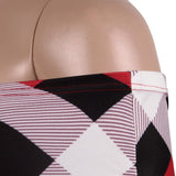 Women Plaid Dress Woman Checkered Bodycon Sexy Dresses Sexy Bandeau Lace-up Striped Dress Nightclub Skirt