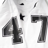 GVC T Shirt 74 Pattern Short Sleeve T-shirt Brand Flocking Embroidery Pentagram Cotton Loose