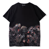 GVC T Shirt Baboon Pattern Cotton Short Sleeve Loose Men