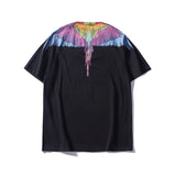 Marcelo Burlon T Shirt Purple and Blue Wings Pattern Same Style for Men and Women