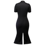 Cocktail Attire For Women Sheath V-neck Fishtail Sexy Elegant Dress