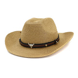 Straw Cowboy Hats Outdoor Seaside Beach Hat Sun Protection Sun Hat