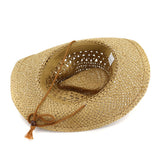 Straw Cowboy Hats Handmade Straw Hat Bowler Hat Female Outdoor Seaside Beach Hat