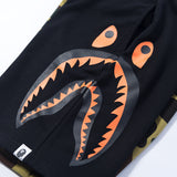 Shark Print Shorts Color Matching Camouflage Color Printing Cotton Shorts Men'S Summer Shorts