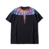 Marcelo Burlon T Shirt Purple and Blue Wings Pattern Same Style for Men and Women