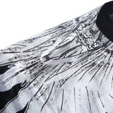 Marcelo Burlon T Shirt Black and White Stitching Wings Pattern for Men and Women