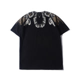 Marcelo Burlon T Shirt MB Wings Snake Pattern round Neck Men and Women Same Style