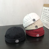 Beanies Spring and Autumn Skullcap Artistic Retro Pumpkin Hat Youth Hat