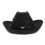 Straw Cowboy Hats Outdoor Seaside Beach Hat Sun Protection Sun Hat